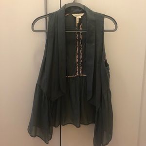 BCBG green vest - size medium